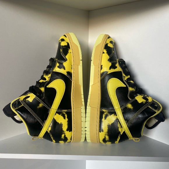 Nike Dunk 1985 High Acid Wash Yellow Sneakers - Picture 6 of 12